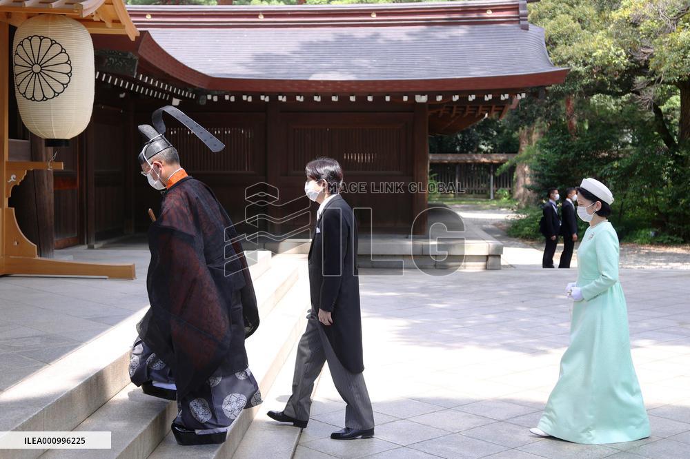 Japanese crown prince's visit to Meiji Jingu shrine