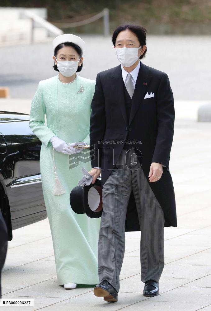 Japanese crown prince's visit to Meiji Jingu shrine