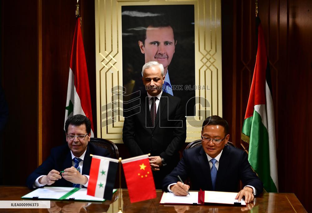 SYRIA-DAMASCUS-CHINA-COMMUNICATION EQUIPMENT-AGREEMENT-SIGNING