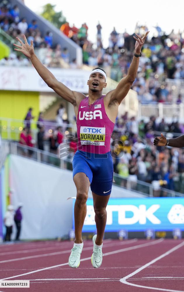 (SP)U.S.-EUGENE-ATHLETICS-WORLD CHAMPIONSHIPS-MEN'S 400M FINAL