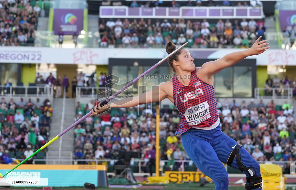 (SP)U.S.-EUGENE-ATHLETICS-WORLD CHAMPIONSHIPS-WOMEN'S JAVELIN THROW FINAL