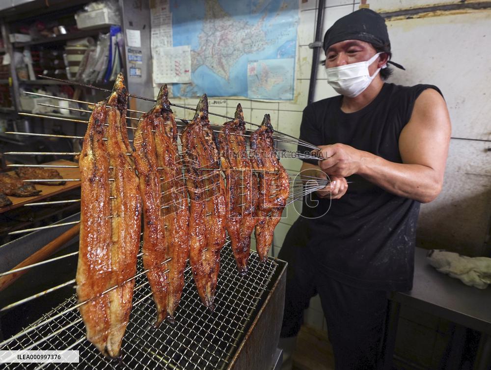 Traditional eel-eating day in Japan