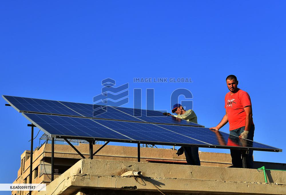 SYRIA-DAMASCUS-SOLAR-POWER