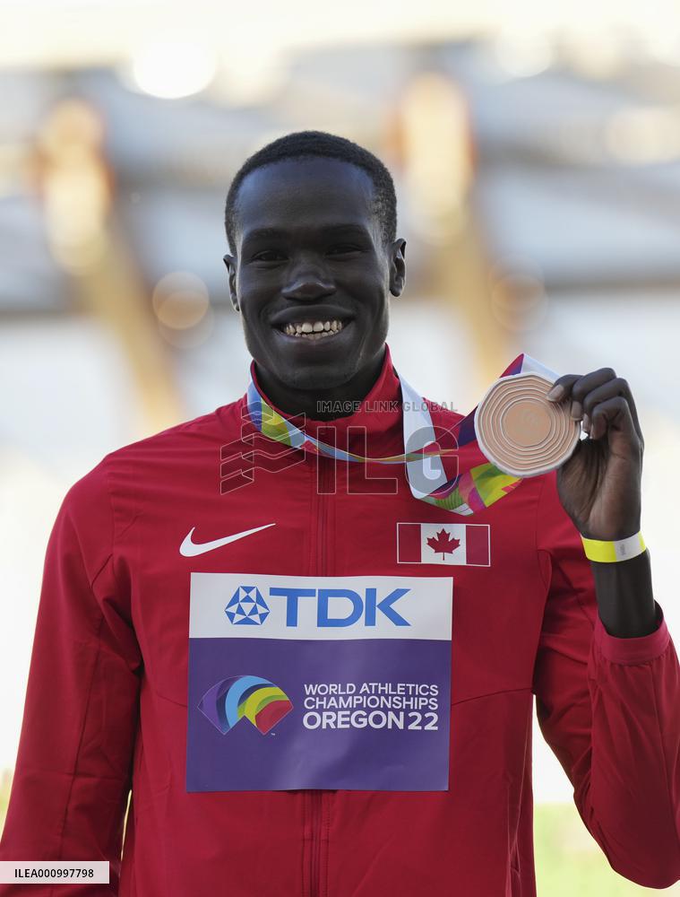 (SP)U.S.-EUGENE-ATHLETICS-WORLD CHAMPIONSHIPS-MEN'S 800M FINAL-AWARDING CEREMONY