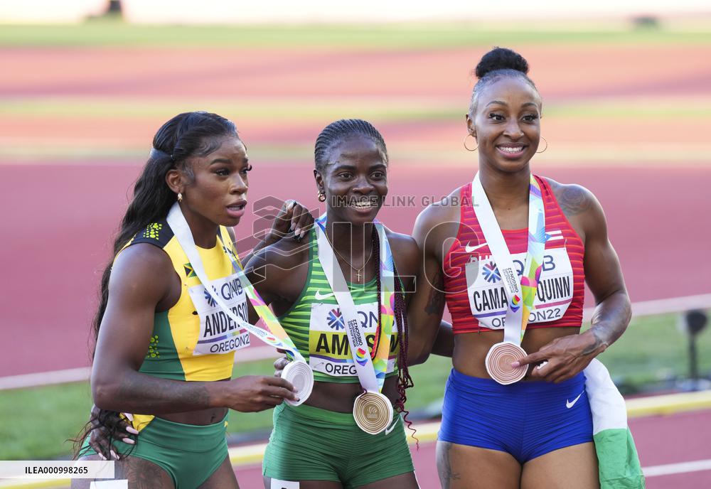 (SP)U.S.-EUGENE-ATHLETICS-WORLD CHAMPIONSHIPS-WOMEN'S 100M HURDLES