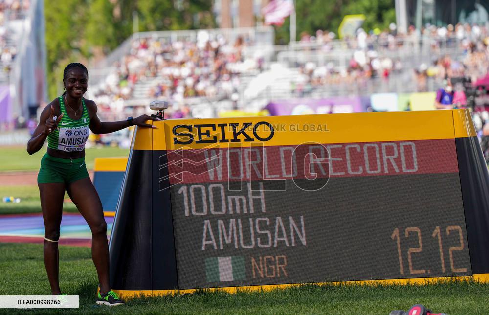(SP)U.S.-EUGENE-ATHLETICS-WORLD CHAMPIONSHIPS-WOMEN'S 100M HURDLES