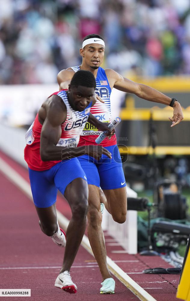 (SP)U.S.-EUGENE-ATHLETICS-WORLD CHAMPIONSHIPS-MEN'S 4X400M RELAY FINAL
