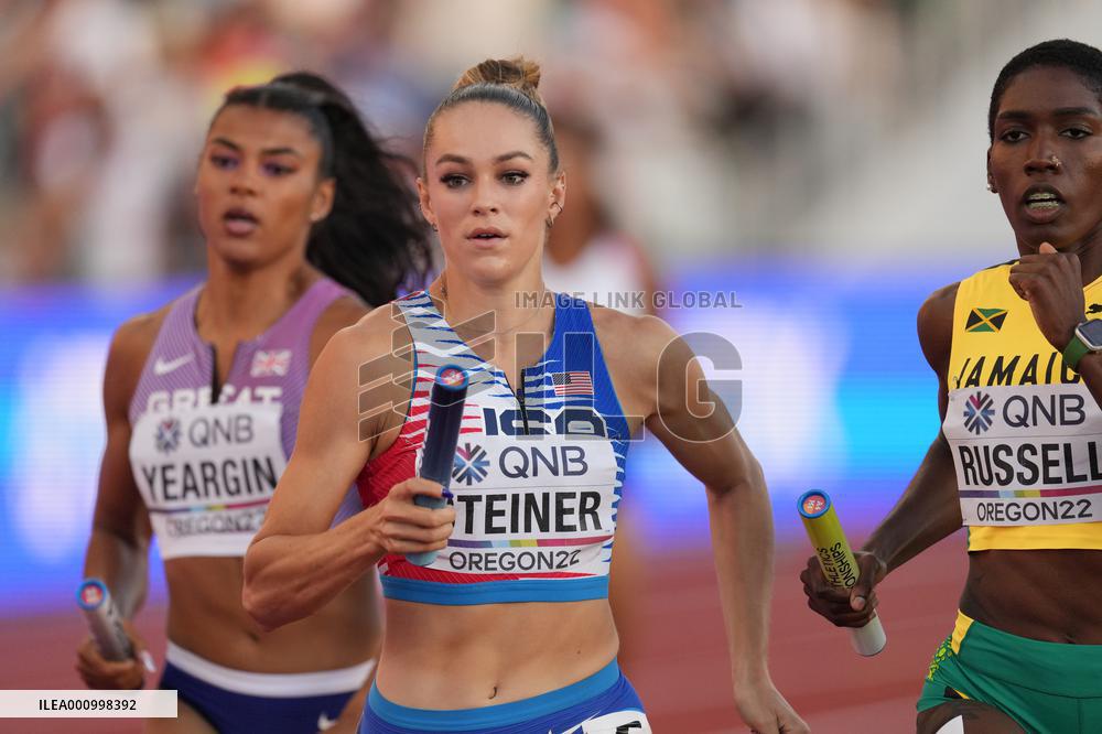 (SP)U.S.-EUGENE-ATHLETICS-WORLD CHAMPIONSHIPS-WOMEN'S 4X400M RELAY FINAL
