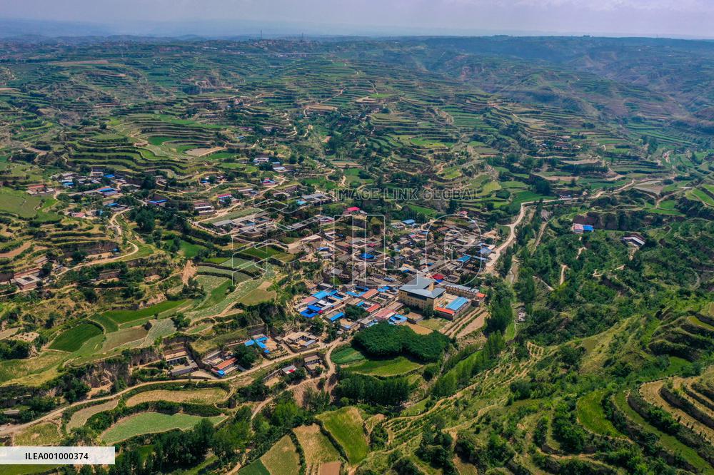 CHINA-SHANXI-LOESS PLATEAU-VILLAGES-AERIAL VIEWS (CN)