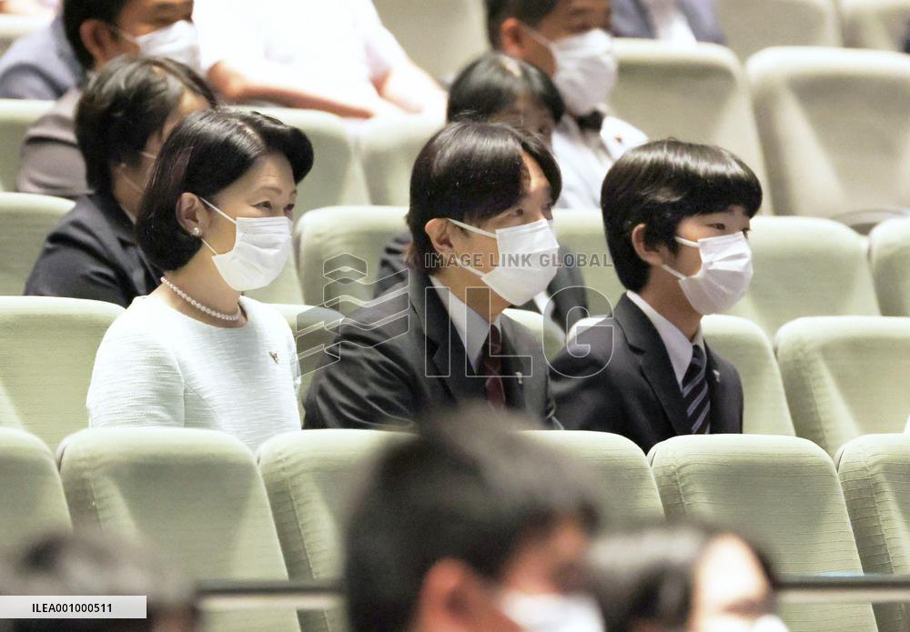 Japan crown prince at inter-high cultural festival