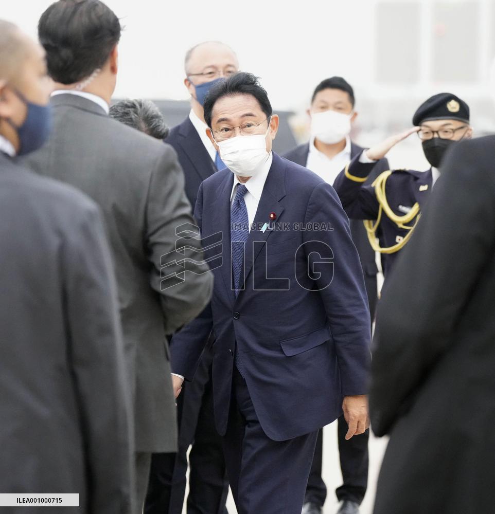 Japan PM Kishida arrives in New York