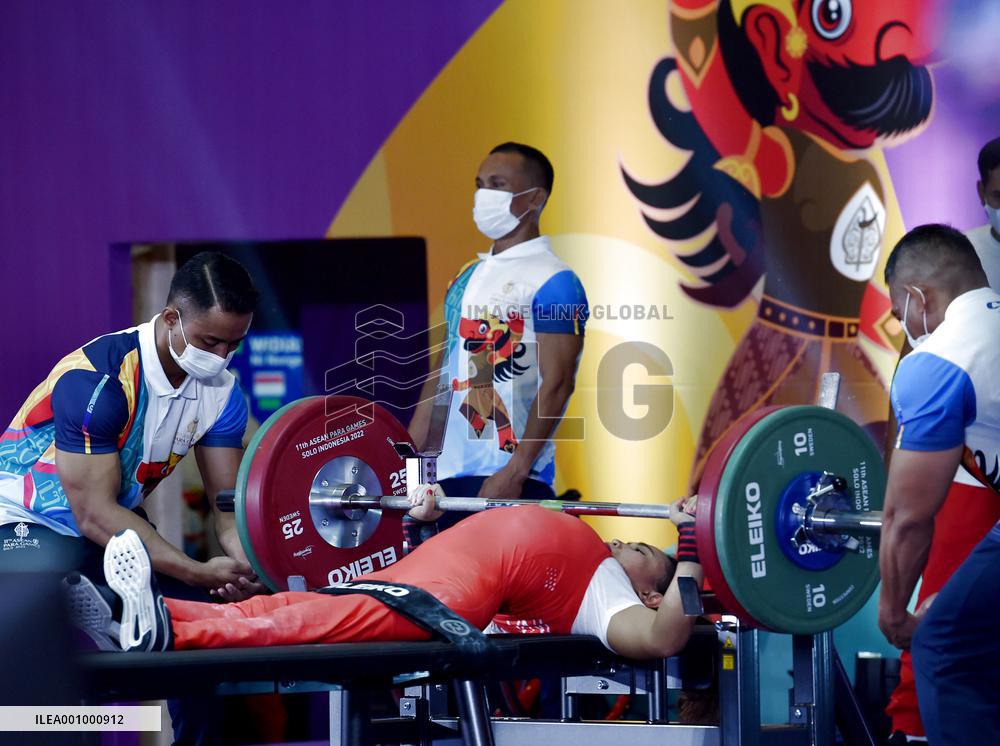 (SP)INDONESIA-SURAKARTA-ASEAN PARA GAMES 2022-POWER LIFTING