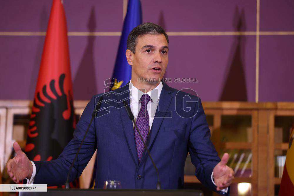 ALBANIA-TIRANA-PM-SPAIN-PM-MEETING