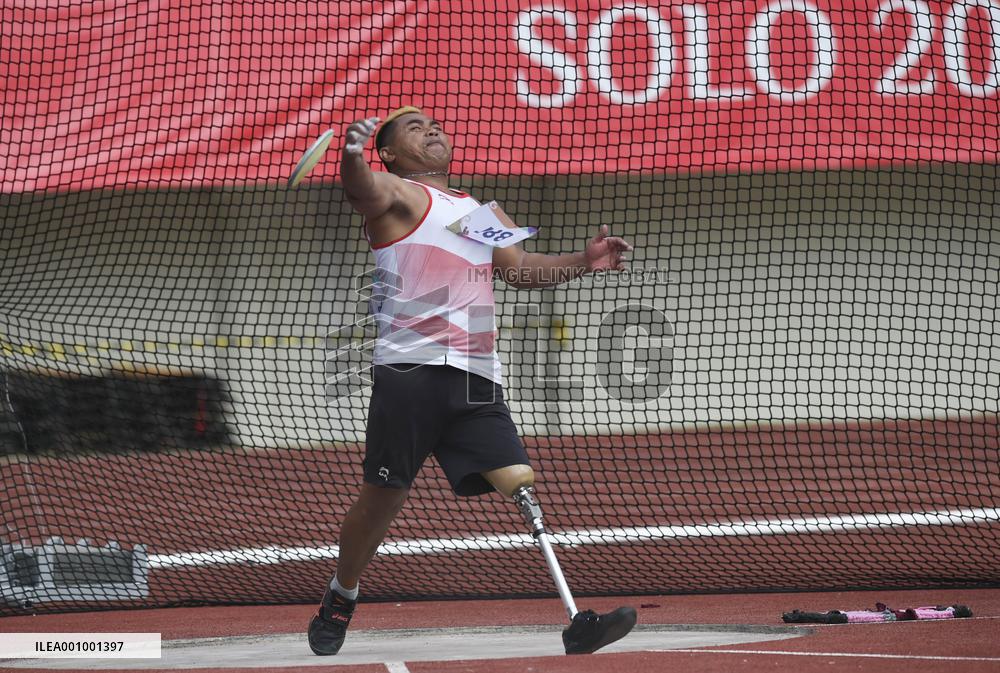 (SP)INDONESIA-SURAKARTA-ASEAN PARA GAMES 2022-ATHLETICS-DISCUS THROW