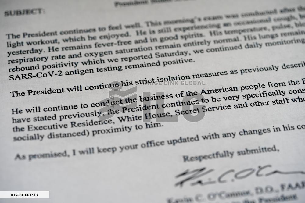 U.S.-WASHINGTON, D.C.-PRESIDENT-COVID-19-ANTIGEN TEST-POSITIVE-REMAINING