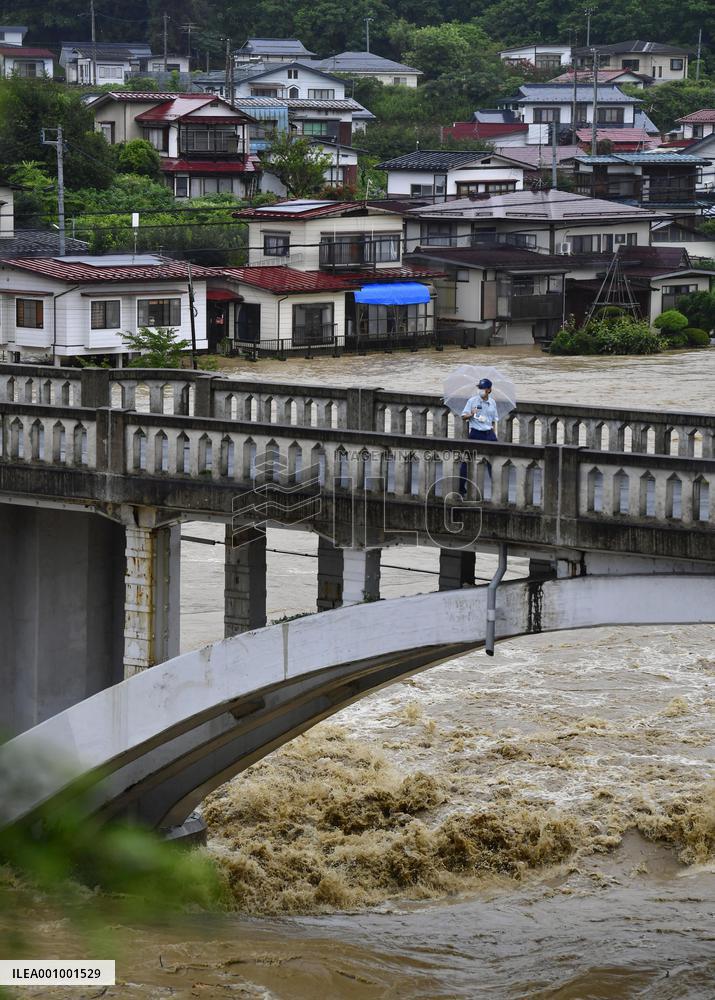Heavy rain hits northeastern Japan