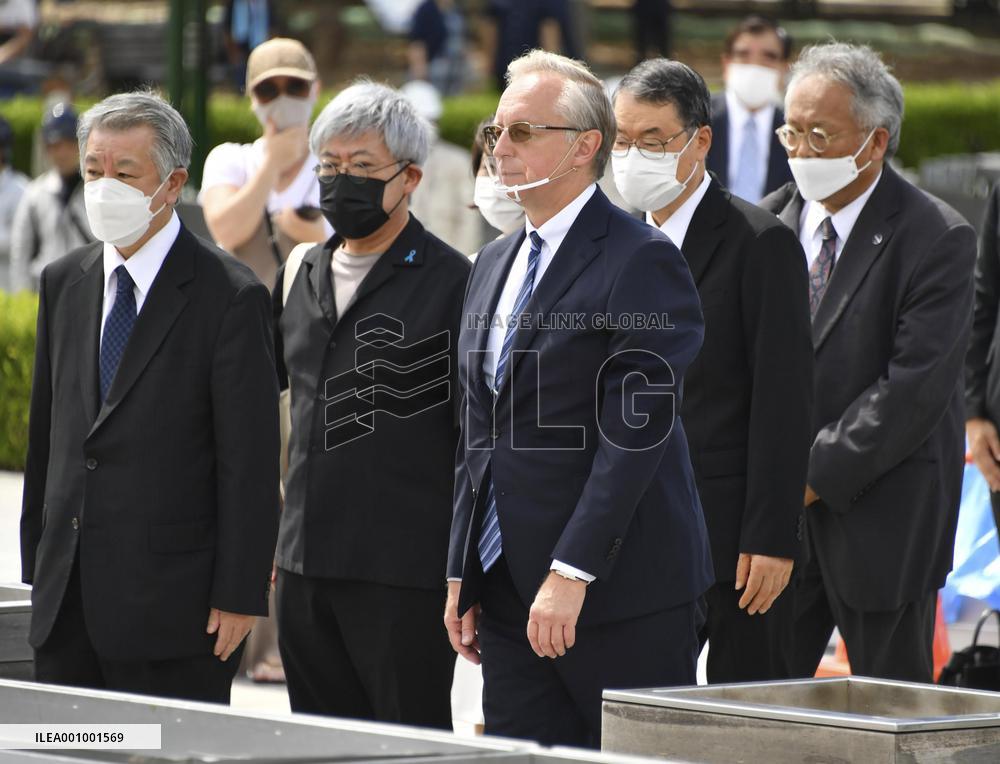 Russian Ambassador to Japan Mikhail Galuzin in Hiroshima