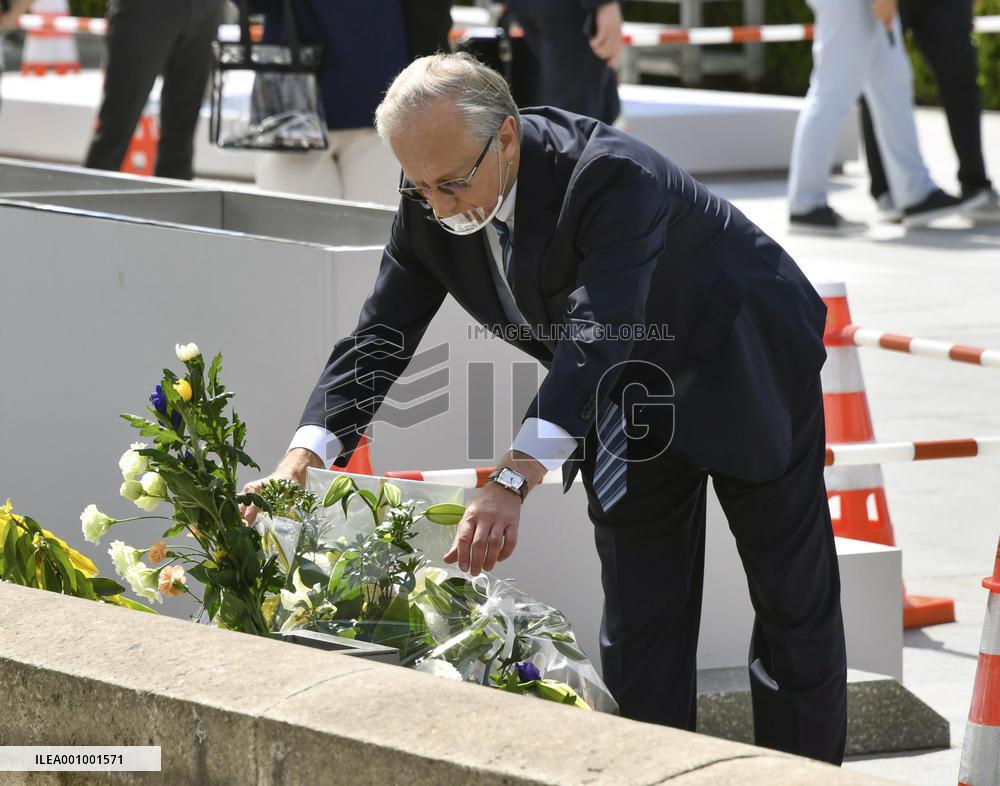 Russian Ambassador to Japan Mikhail Galuzin in Hiroshima
