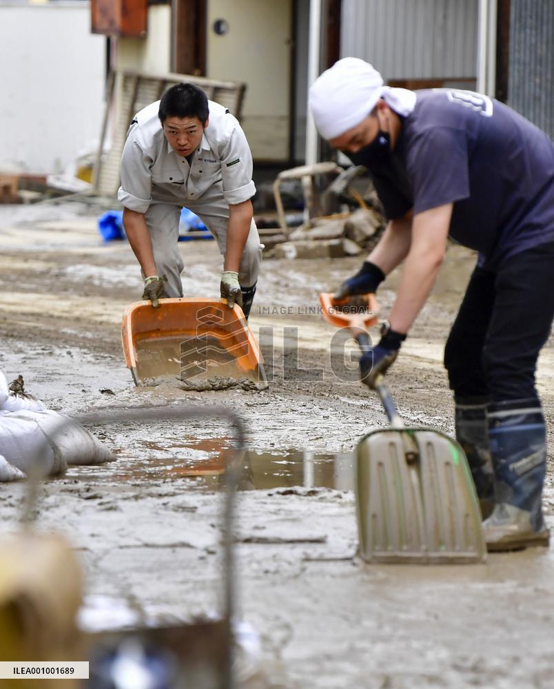 Heavy rain in northeastern Japan