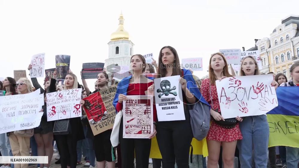 Protest against deaths of Ukrainian POWs