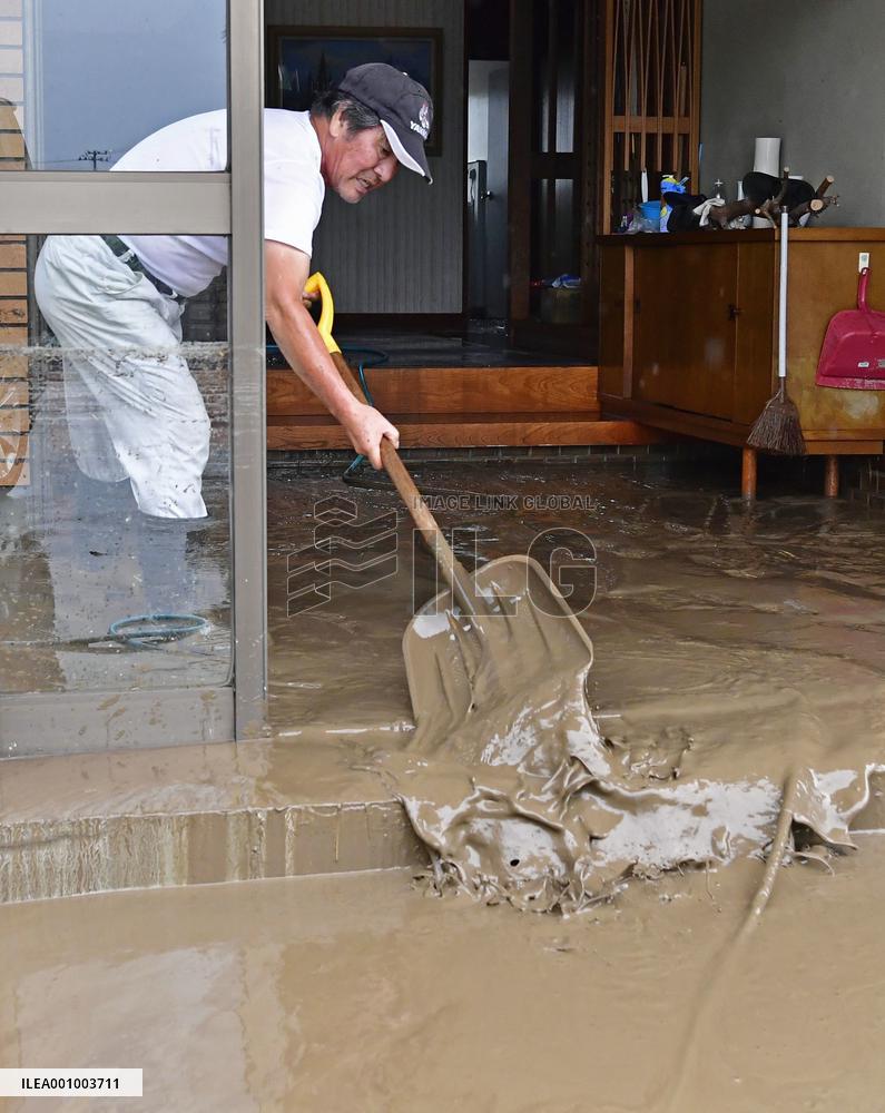Heavy rain in northeastern Japan