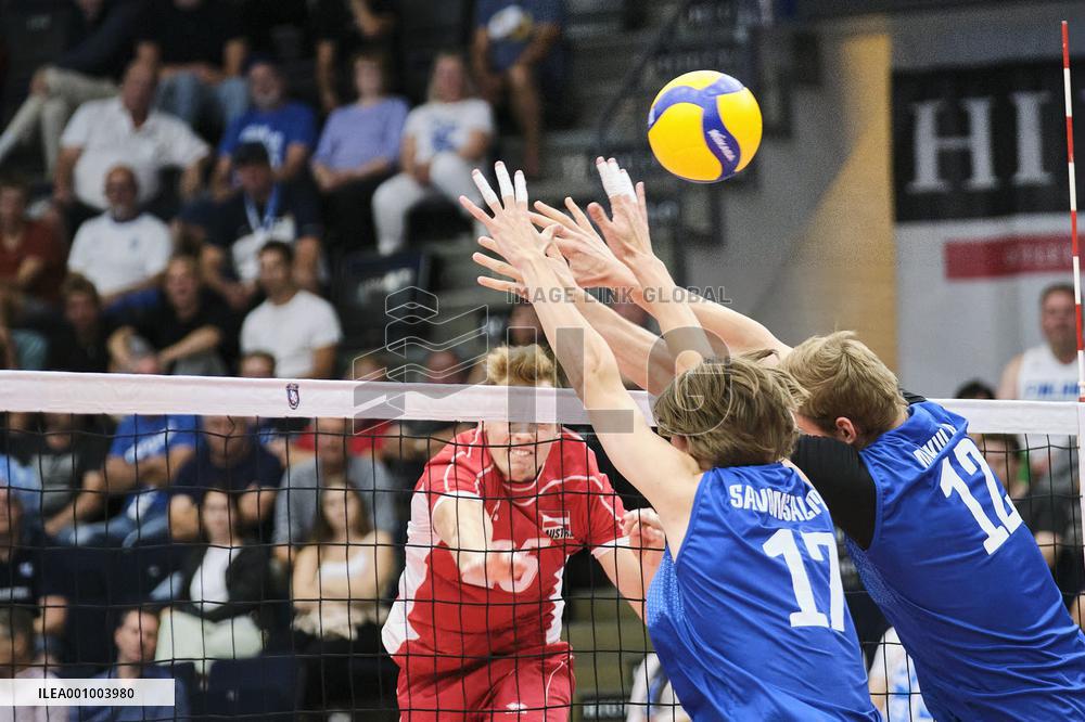 Men's European Championships volleyball qualifying match Finland vs Austria