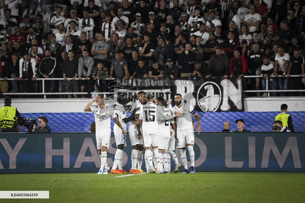 UEFA Super Cup football match Real Madrid vs Eintracht Frankfurt