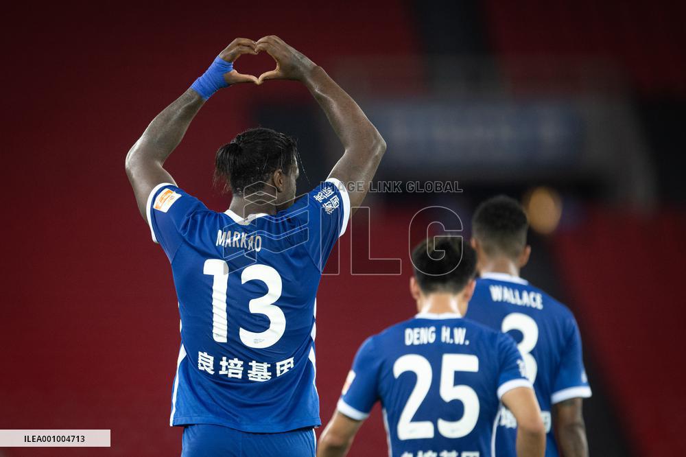 (SP)CHINA-WUHAN-FOOTBALL-CSL-WUHAN THREE TOWNS VS BEIJING GUOAN(CN)