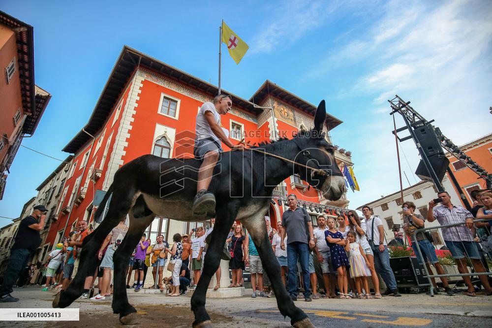 CROATIA-VODNJAN-DONKEY RACE