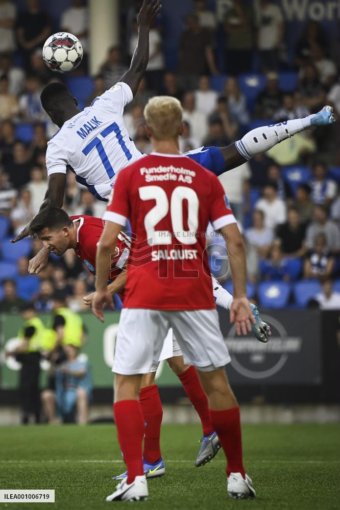 UEFA European League Playoff Round football match HJK vs Silkeborg IF