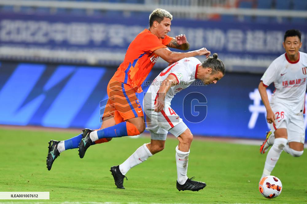 (SP)CHINA-JINAN-FOOTBALL-CSL-SHANDONG TAISHAN VS CHENGDU RONGCHENG (CN)