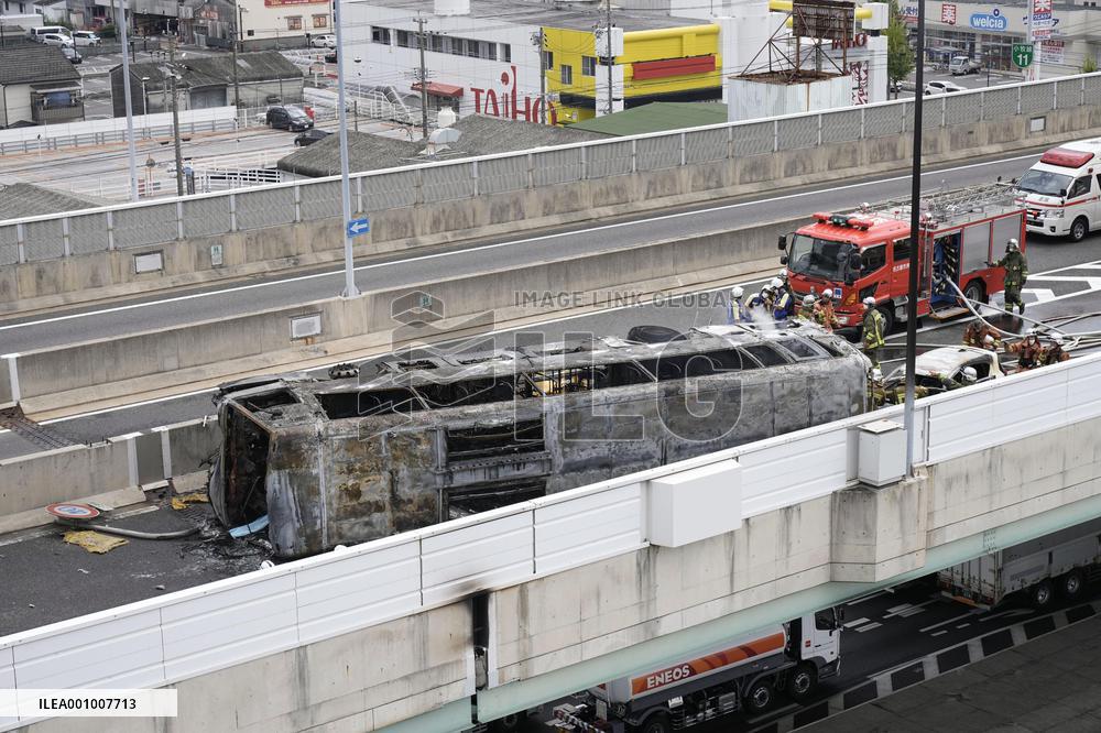 Expressway accident in central Japan