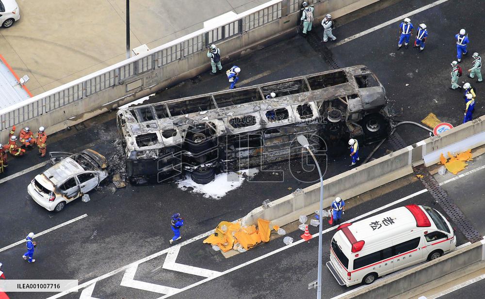 Expressway accident in central Japan