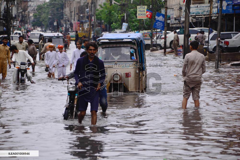 PAKISTAN-HYDERABAD-FLOODS