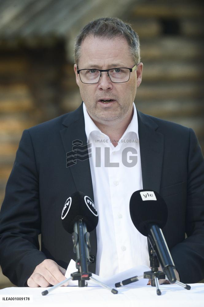 Defence Ministers of Norway, Sweden, and Finland at a media meeting