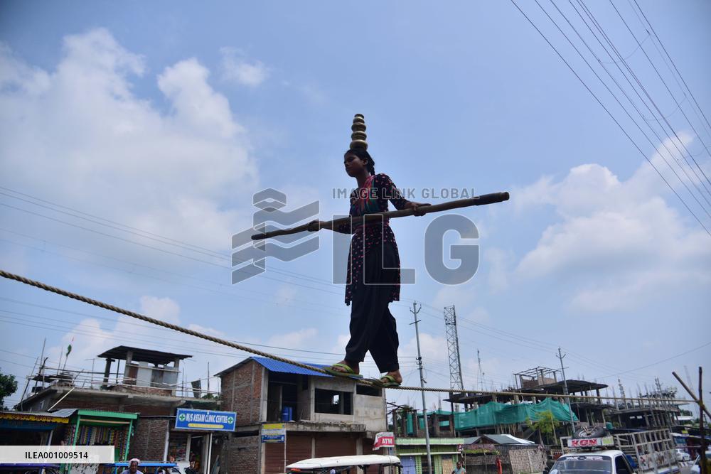 INDIA-ASSAM-STREET SHOW