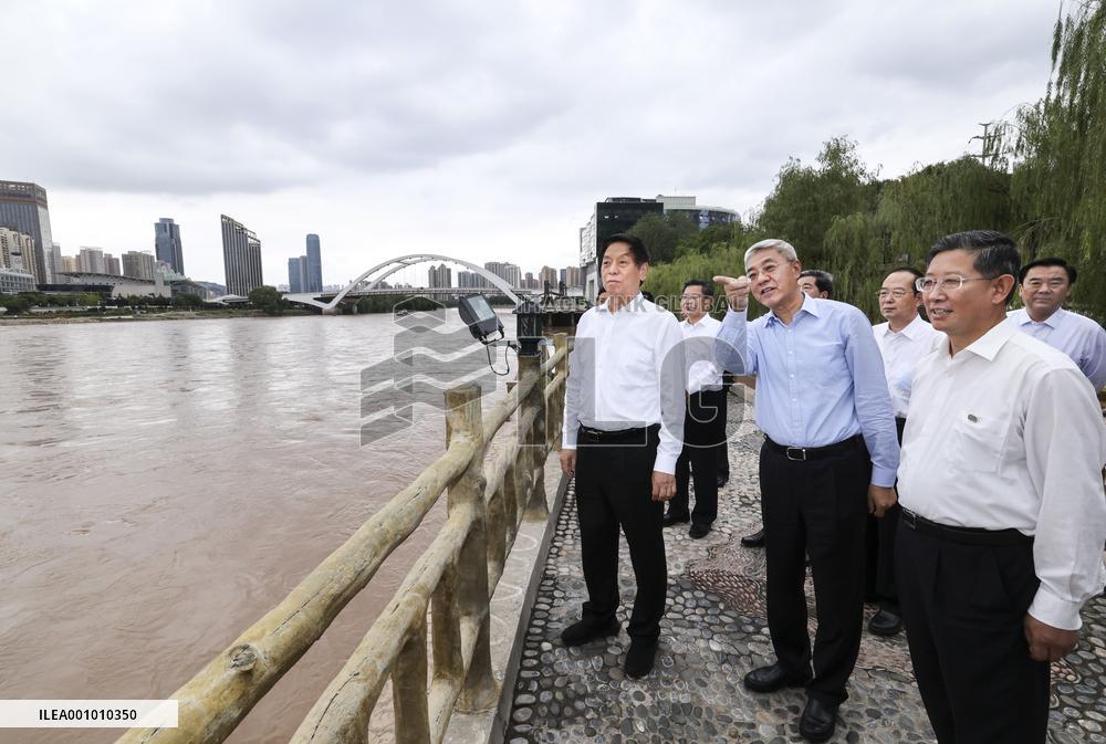 CHINA-GANSU-LI ZHANSHU-YELLOW RIVER-PROTECTION-INSPECTION (CN)