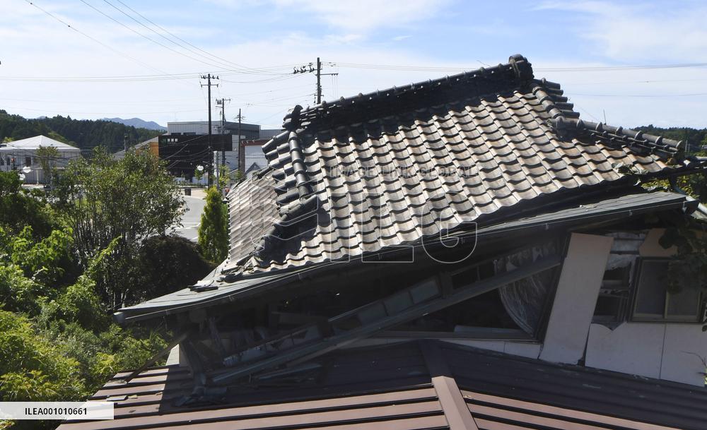 Scene of Fukushima nuclear power plant town