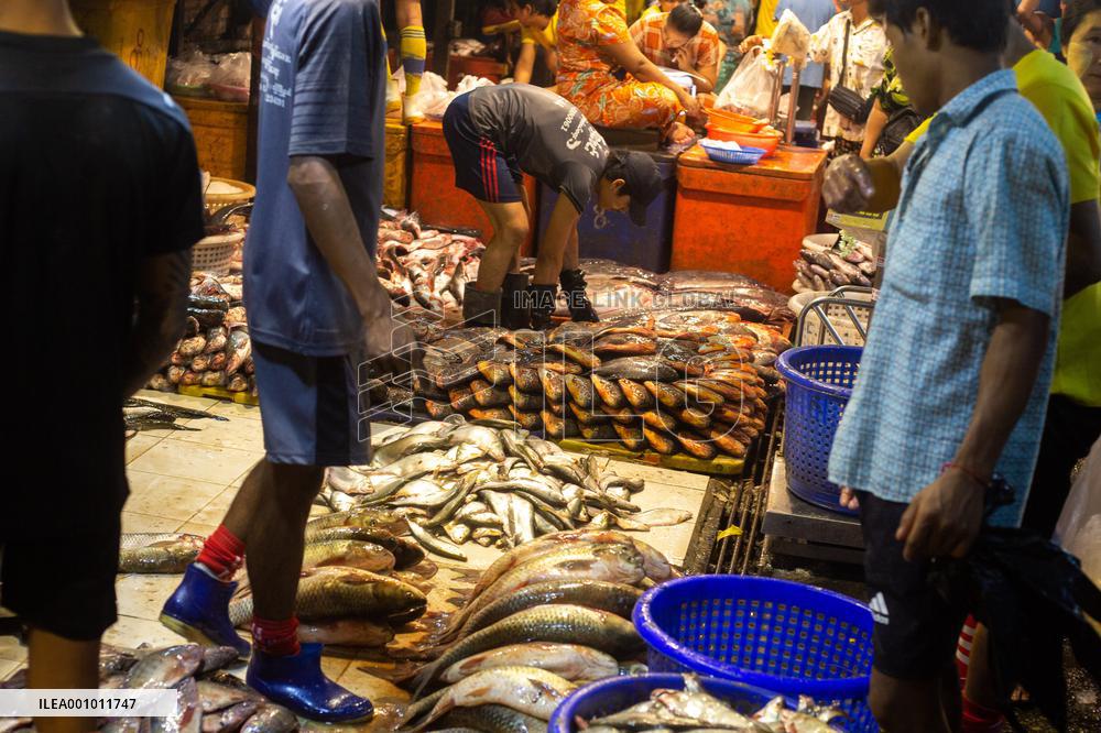 MYANMAR-YANGON-FISH MARKET