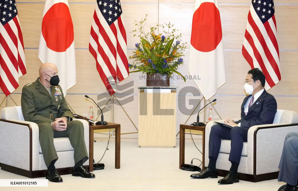 Japan PM Kishida, U.S. Marine Corps Commandant Berger