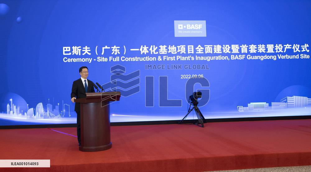 CHINA-HAN ZHENG-BASF'S VERBUND SITE-INAUGURATION CEREMONY (CN)
