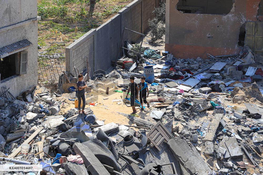 MIDEAST-GAZA CITY-RECONSTRUCTION