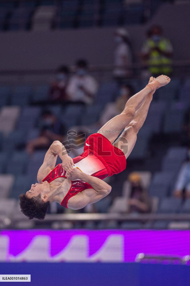 (SP)CHINA-HANGHZOU-ARTISTIC GYMNASTICS-NATIONAL CHAMPIONSHIP-MEN'S FLOOR