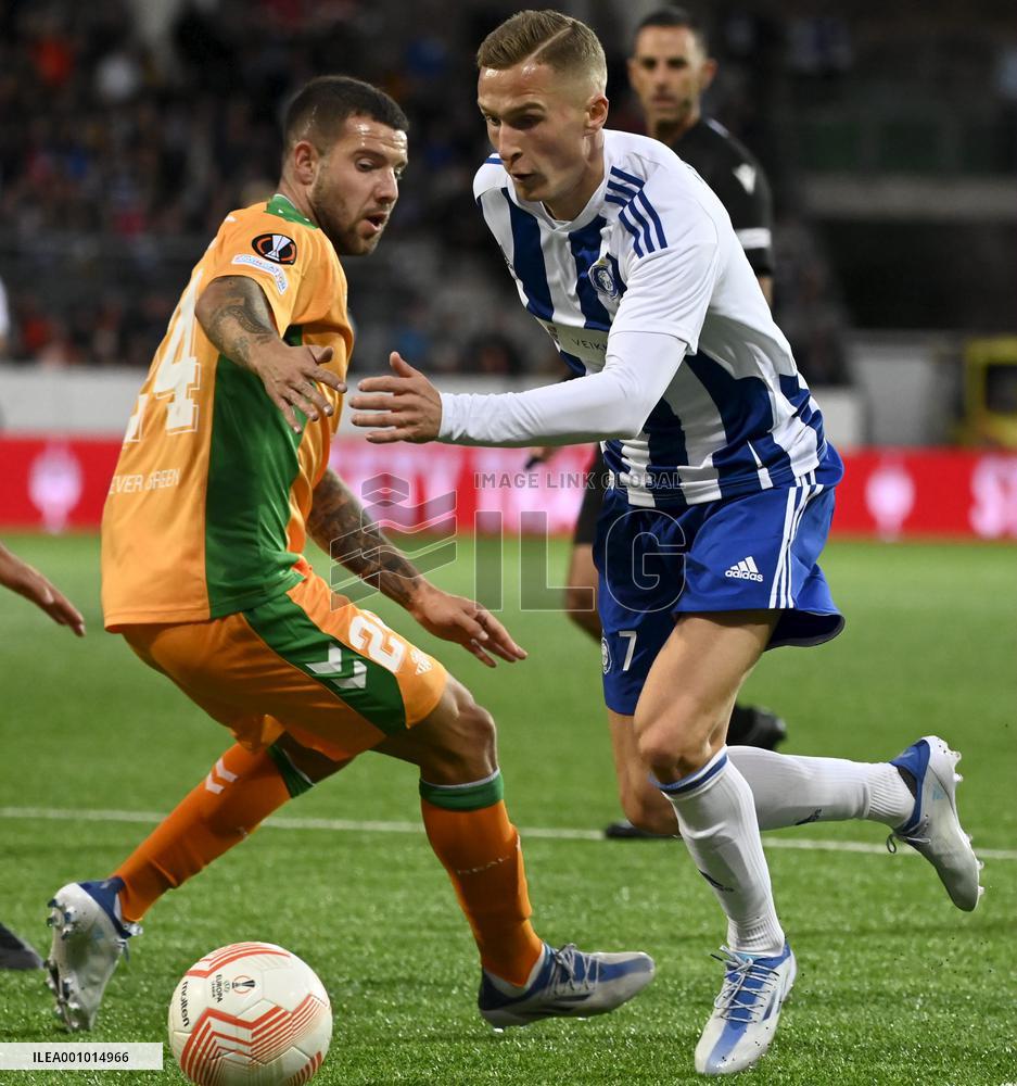 Jalkapallo, Euroopan liigan lohkovaihe, HJK-Real Betis