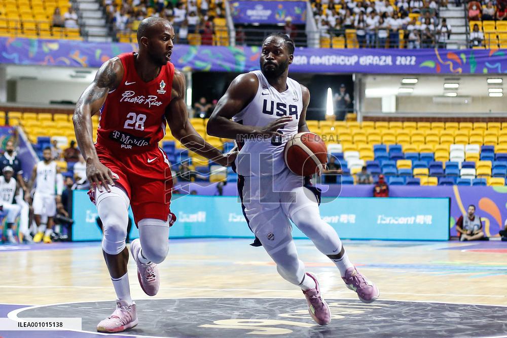 (SP)BRAZIL-RECIFE-BASKETBALL-FIBA-AMERICUP-USA VS PUERTO RICO
