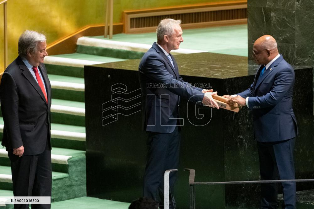 UN-GENERAL ASSEMBLY-76TH SESSION-CLOSE