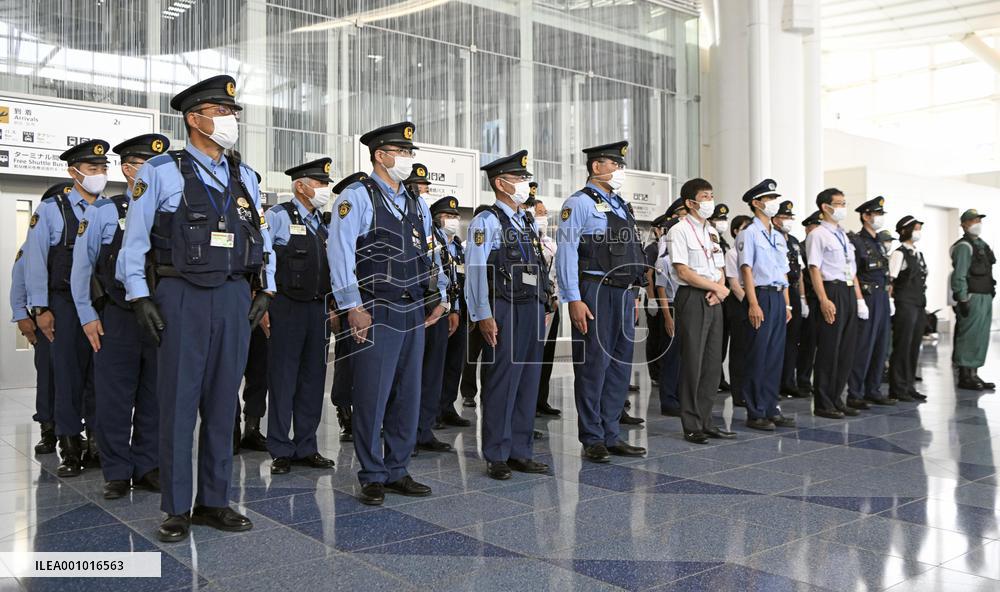 Patrol ahead of state funeral in Tokyo
