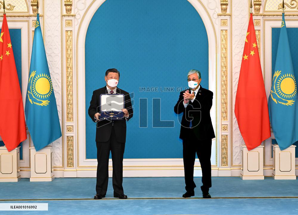 KAZAKHSTAN-CHINA-XI JINPING-ORDER OF THE GOLDEN EAGLE