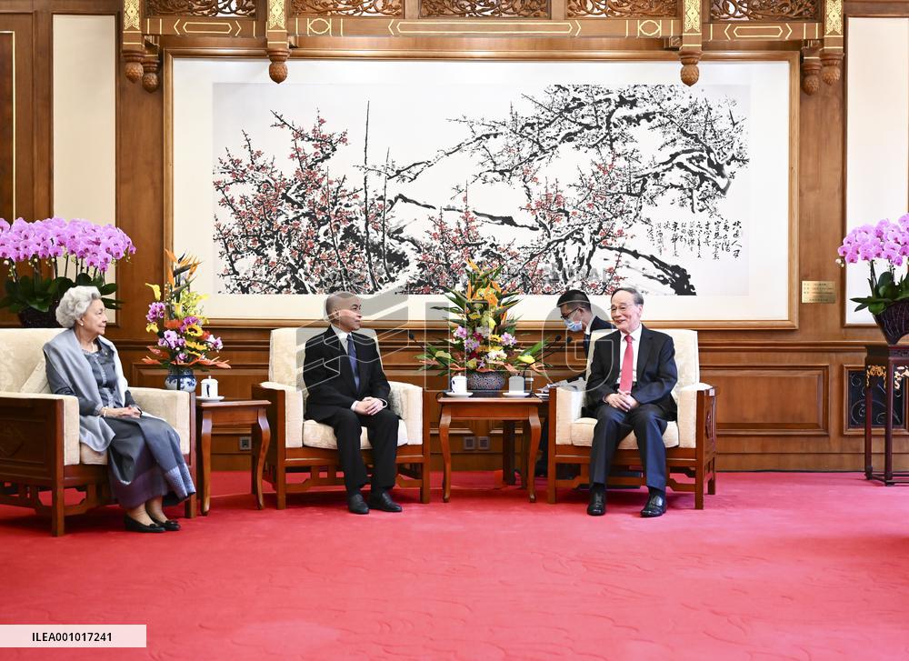 CHINA-BEIJING-WANG QISHAN-NORODOM SIHANOUK BIRTH ANNIVERSARY-RECEPTION (CN)