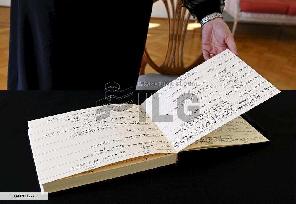 A Book of Condolence at the British Embassy in Helsinki